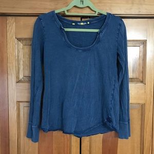 Anthropologie Denim Colored Long-sleeve